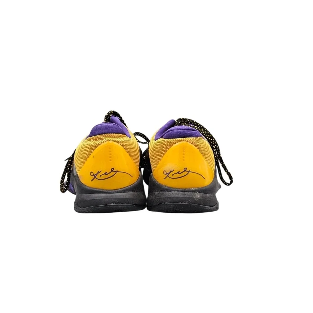 Nike Men's Size 12 US Kobe Zoom V 5 Black Purple Yellow Basketball Sneakers READ